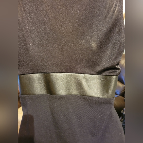 NWT Top S Black Jersey & Fake Leather - Picture 7 of 9